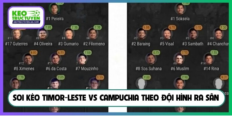 Soi kèo Timor-Leste Vs Campuchia theo đội hình ra sân